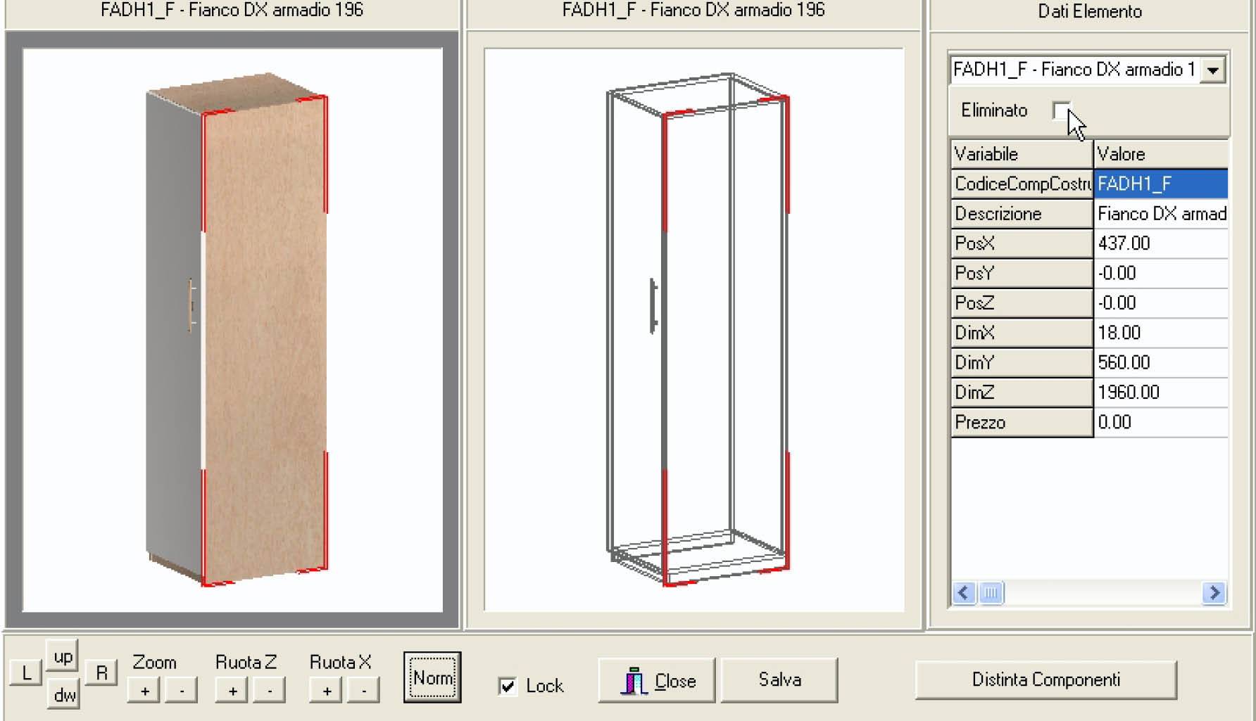 configurare elementi 3d