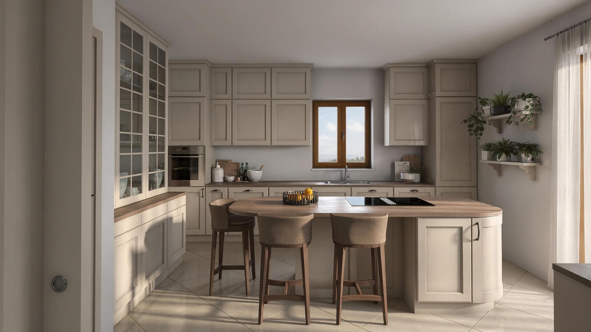 ArredoCAD cucina con penisola Ai rendering