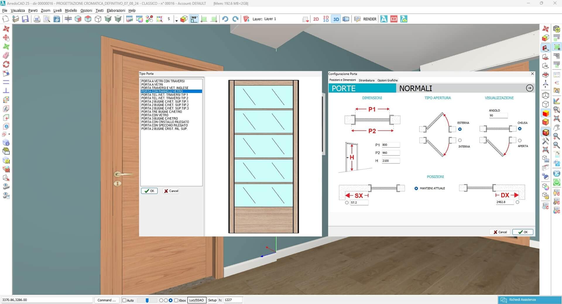 ArredoCAD software configuratore automatico porte