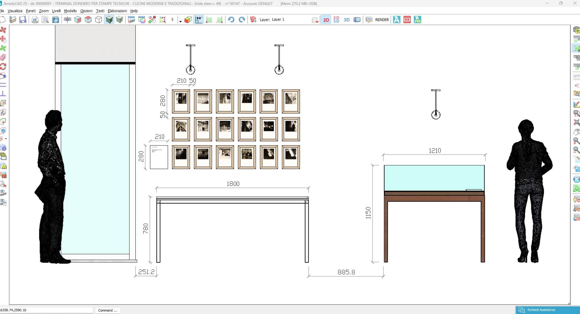 ArredoCAD software configuratore automatico per disposizione opere per mostre e musei