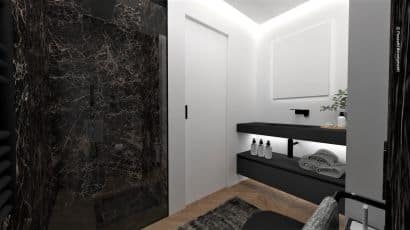 ArredoCAD bagno moderno con texture marmi