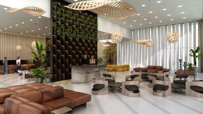 ArredoCAD rendering hotel welcoming room giornaliero
