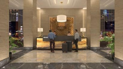 ArredoCAD rendering hotel desk welcoming
