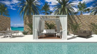 ArredoCAD rendering esterno con piscina e gazzebo