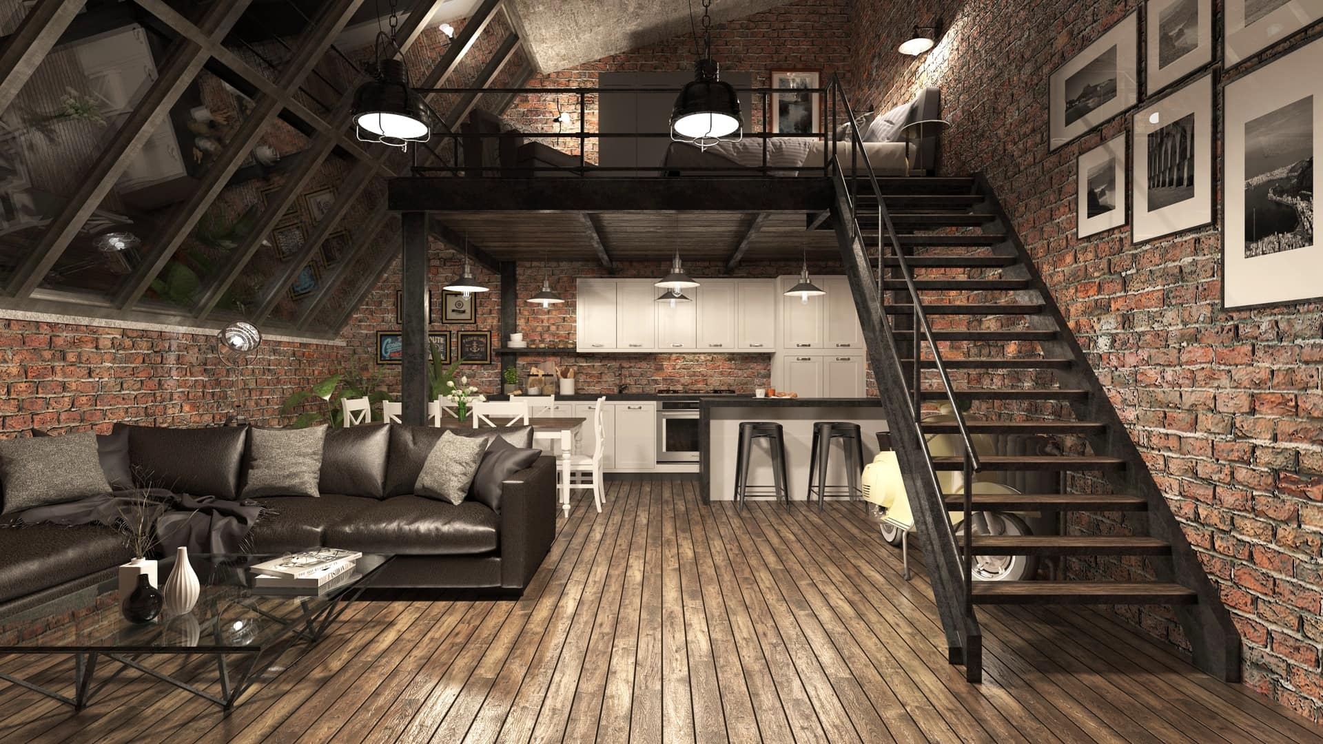 ArredoCAD loft urbano notturno