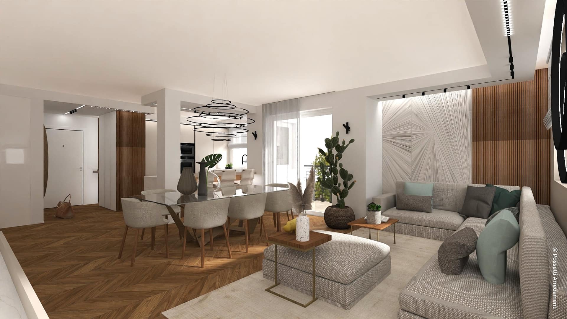 ArredoCAD rendering living Possetti Arredamenti