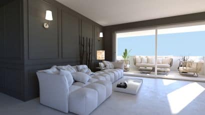 ArredoCAD rendering living loft al mare