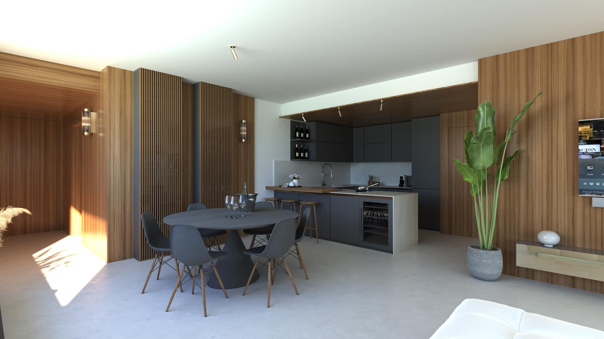 ArredoCAD rendering living appartamento di lusso day time
