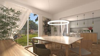 ArredoCAD rendering living con giardino