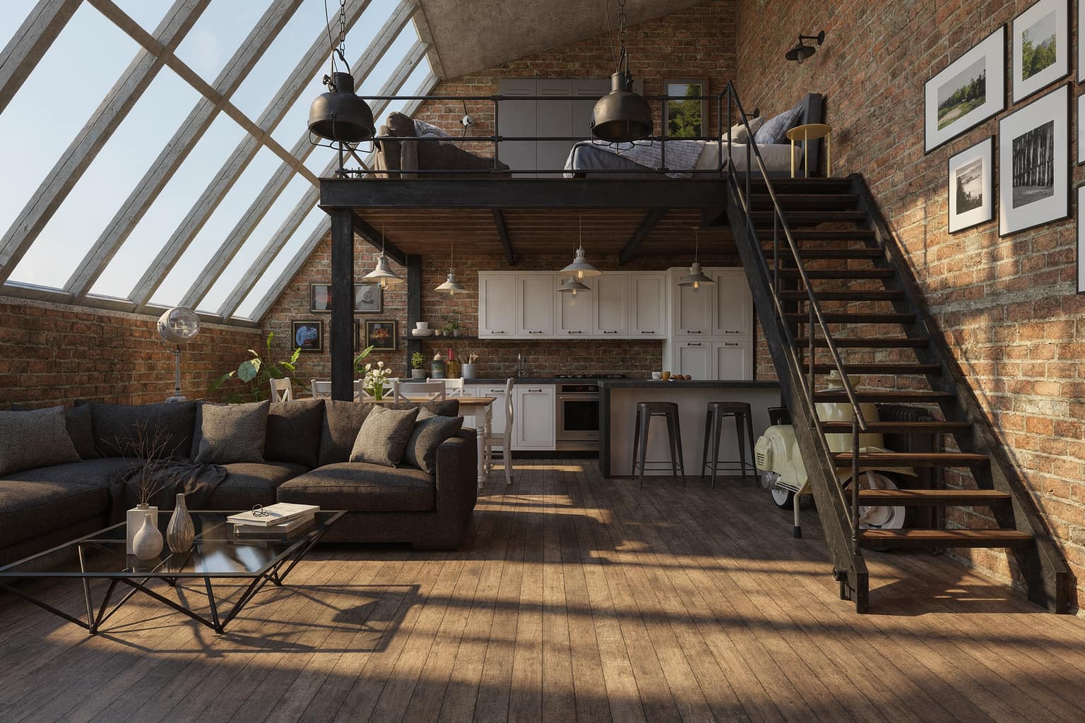 ArredoCAD loft interior design dopo Ai rendering